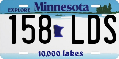 MN license plate 158LDS
