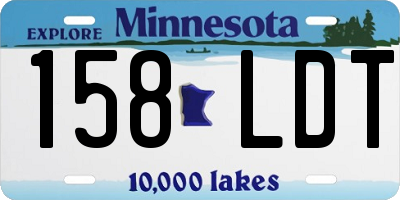 MN license plate 158LDT