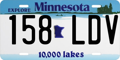 MN license plate 158LDV