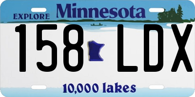MN license plate 158LDX