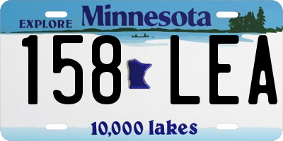 MN license plate 158LEA