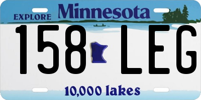 MN license plate 158LEG
