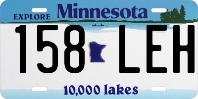 MN license plate 158LEH