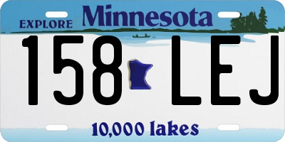 MN license plate 158LEJ