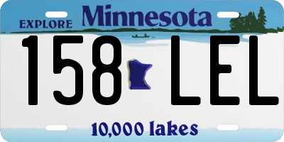 MN license plate 158LEL