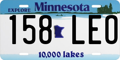 MN license plate 158LEO