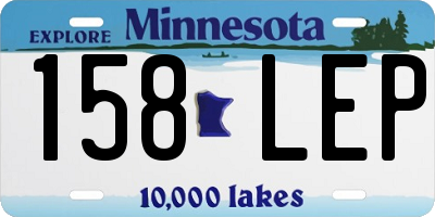 MN license plate 158LEP