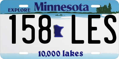 MN license plate 158LES