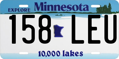 MN license plate 158LEU