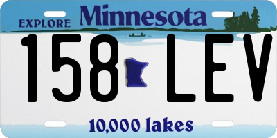 MN license plate 158LEV