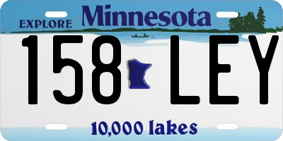 MN license plate 158LEY