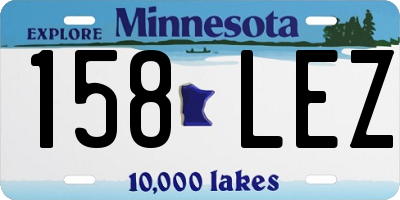 MN license plate 158LEZ