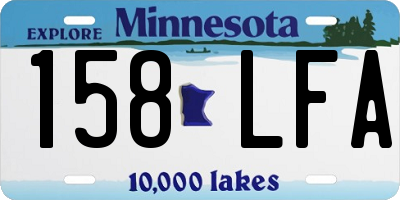 MN license plate 158LFA