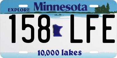 MN license plate 158LFE