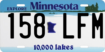 MN license plate 158LFM