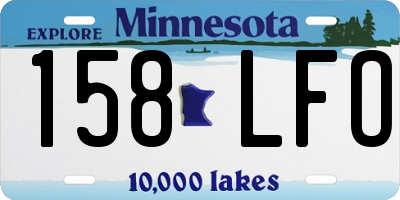 MN license plate 158LFO