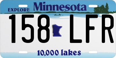 MN license plate 158LFR
