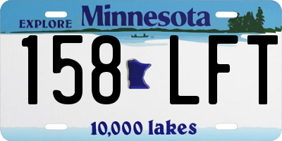MN license plate 158LFT