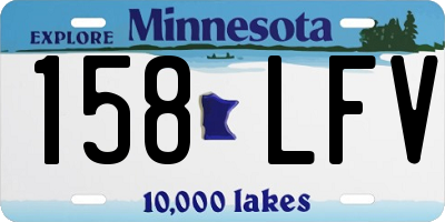 MN license plate 158LFV