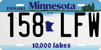 MN license plate 158LFW