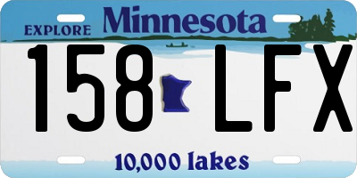 MN license plate 158LFX