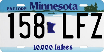 MN license plate 158LFZ