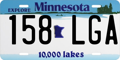 MN license plate 158LGA