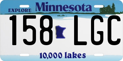 MN license plate 158LGC