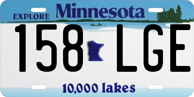 MN license plate 158LGE