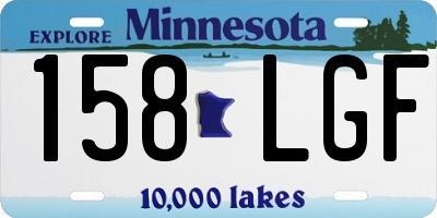 MN license plate 158LGF