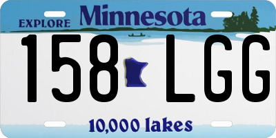MN license plate 158LGG