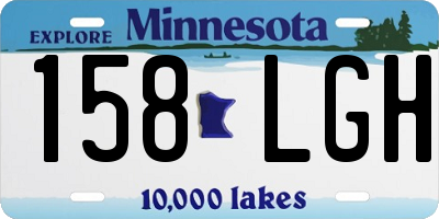 MN license plate 158LGH
