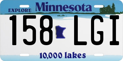 MN license plate 158LGI