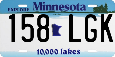 MN license plate 158LGK
