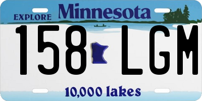 MN license plate 158LGM