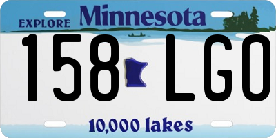 MN license plate 158LGO