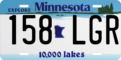 MN license plate 158LGR