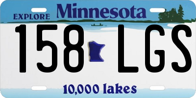 MN license plate 158LGS