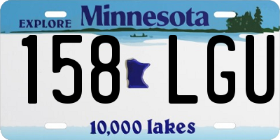 MN license plate 158LGU
