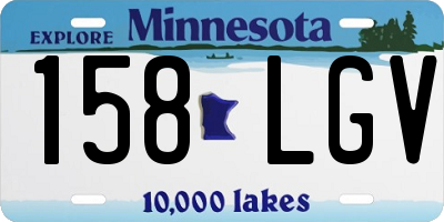 MN license plate 158LGV