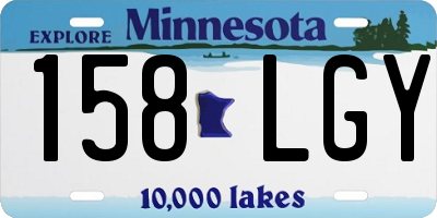 MN license plate 158LGY