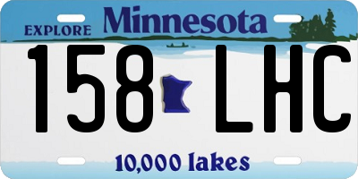 MN license plate 158LHC