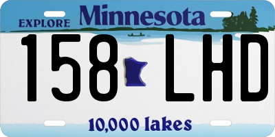 MN license plate 158LHD