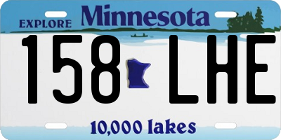 MN license plate 158LHE
