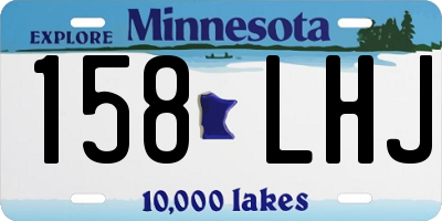MN license plate 158LHJ