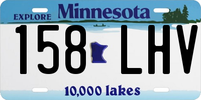 MN license plate 158LHV