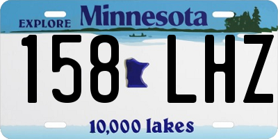 MN license plate 158LHZ