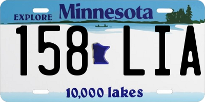MN license plate 158LIA