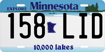 MN license plate 158LID
