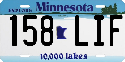 MN license plate 158LIF